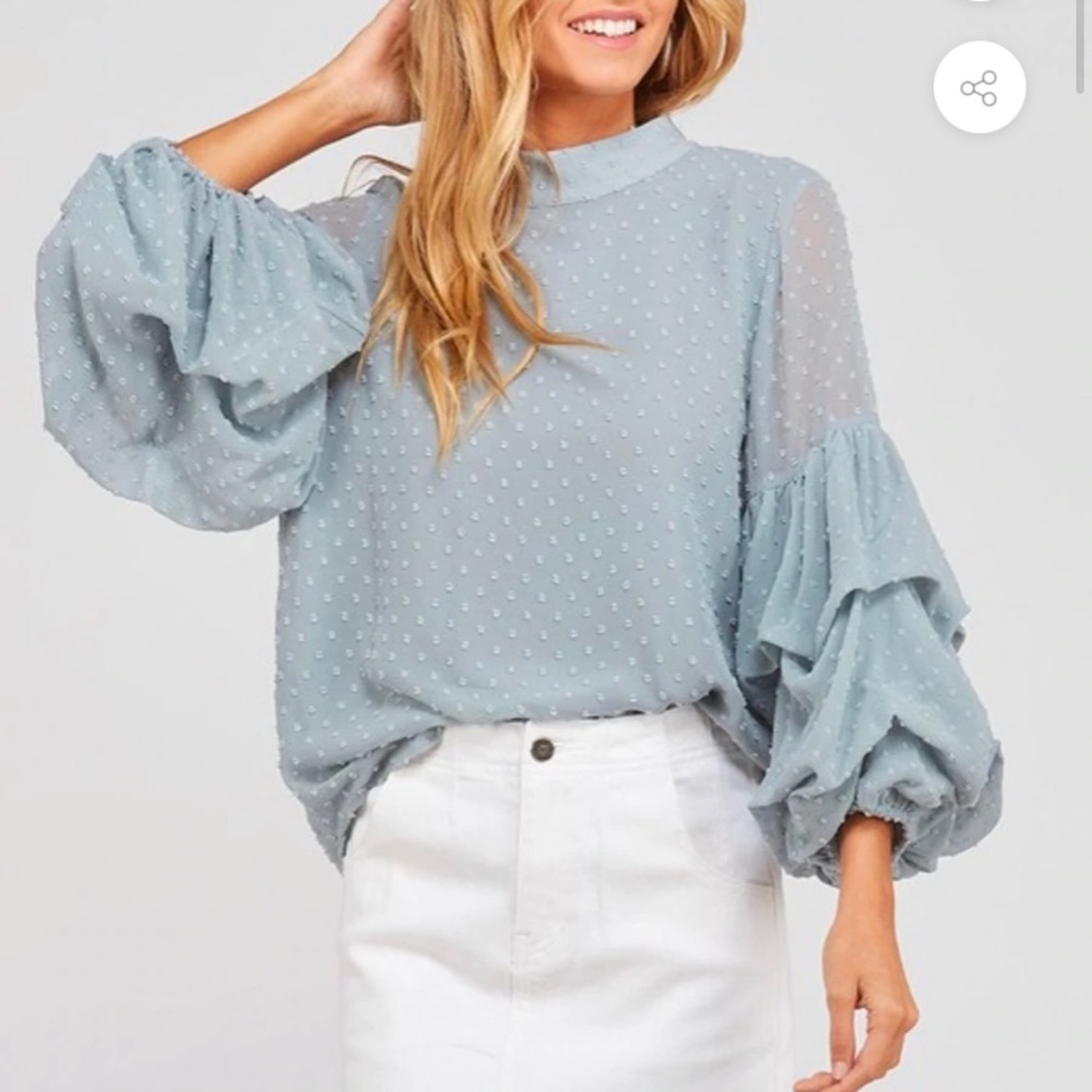 Bubble Sleeve Blouse